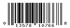 UPC barcode number 013578107668