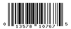 UPC barcode number 013578107675