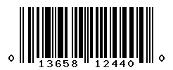 UPC barcode number 013658124400