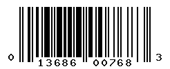 UPC barcode number 013686007683