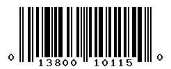 upc 013800101150 barcode image