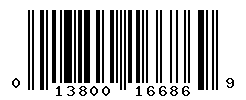 UPC barcode number 013800166869