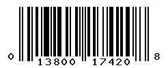 UPC barcode number 013800174208