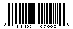 UPC barcode number 013803020090