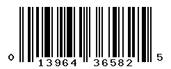 UPC barcode number 013964365825