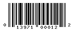 upc 013971000122 barcode image