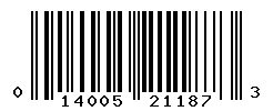 UPC barcode number 014005211873