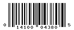UPC barcode number 014100043805