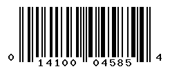 UPC barcode number 014100045854