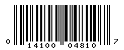 UPC barcode number 014100048107