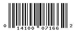 UPC barcode number 014100071662