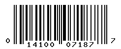 UPC barcode number 014100071877