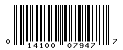UPC barcode number 014100079477