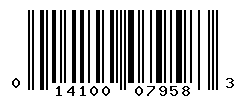 UPC barcode number 014100079583