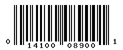 UPC barcode number 014100089001