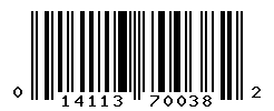 UPC barcode number 014113700382