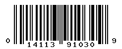 UPC barcode number 014113910309