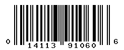 UPC barcode number 014113910606