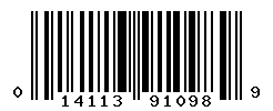 UPC barcode number 014113910989