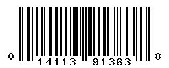 UPC barcode number 014113913638