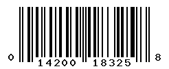 UPC barcode number 014200183258