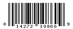 UPC barcode 014272108609