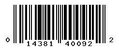 upc 014381400922 barcode image