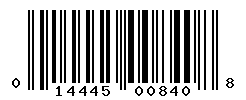 UPC barcode number 014445008408