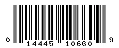UPC barcode 014445106609