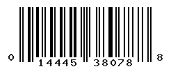 UPC barcode number 014445380788