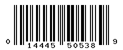 UPC barcode number 014445505389