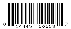 UPC barcode number 014445505587