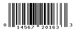 UPC barcode number 014567201633