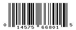 UPC barcode number 014575668015