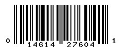 UPC barcode number 014614276041