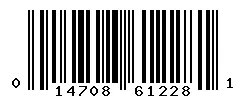 UPC barcode 014708612281