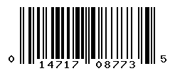 UPC barcode number 014717087735