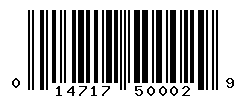 UPC barcode number 014717500029
