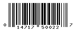 UPC barcode number 014717500227