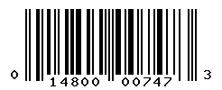 UPC barcode number 014800007473 lookup
