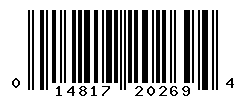 UPC barcode number 014817202694