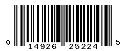 UPC barcode number 014926252245