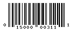UPC barcode number 015000003111