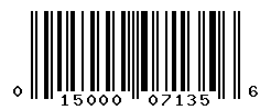 UPC barcode number 015000071356
