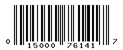 UPC barcode number 015000761417