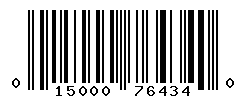 UPC barcode number 015000764340