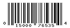 UPC barcode number 015000765354