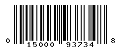 UPC barcode number 015000937348