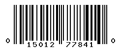 UPC barcode number 015012778410