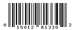 UPC barcode number 015012813302